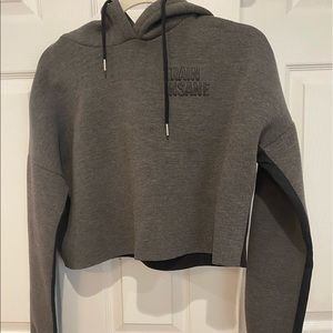Work out cropped sweatshirt gray/black